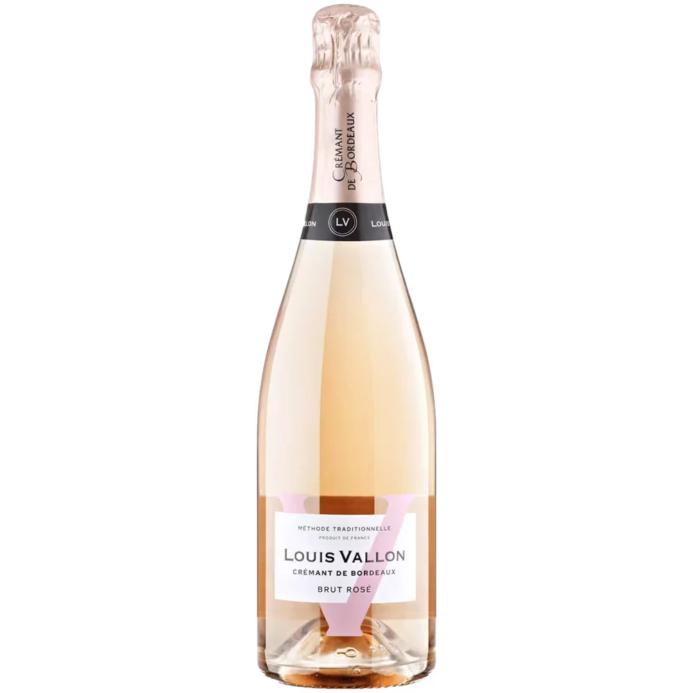 Вино игристое Louis Vallon Cremant de Bordeaux розовое брют, 0,75 л — Франция