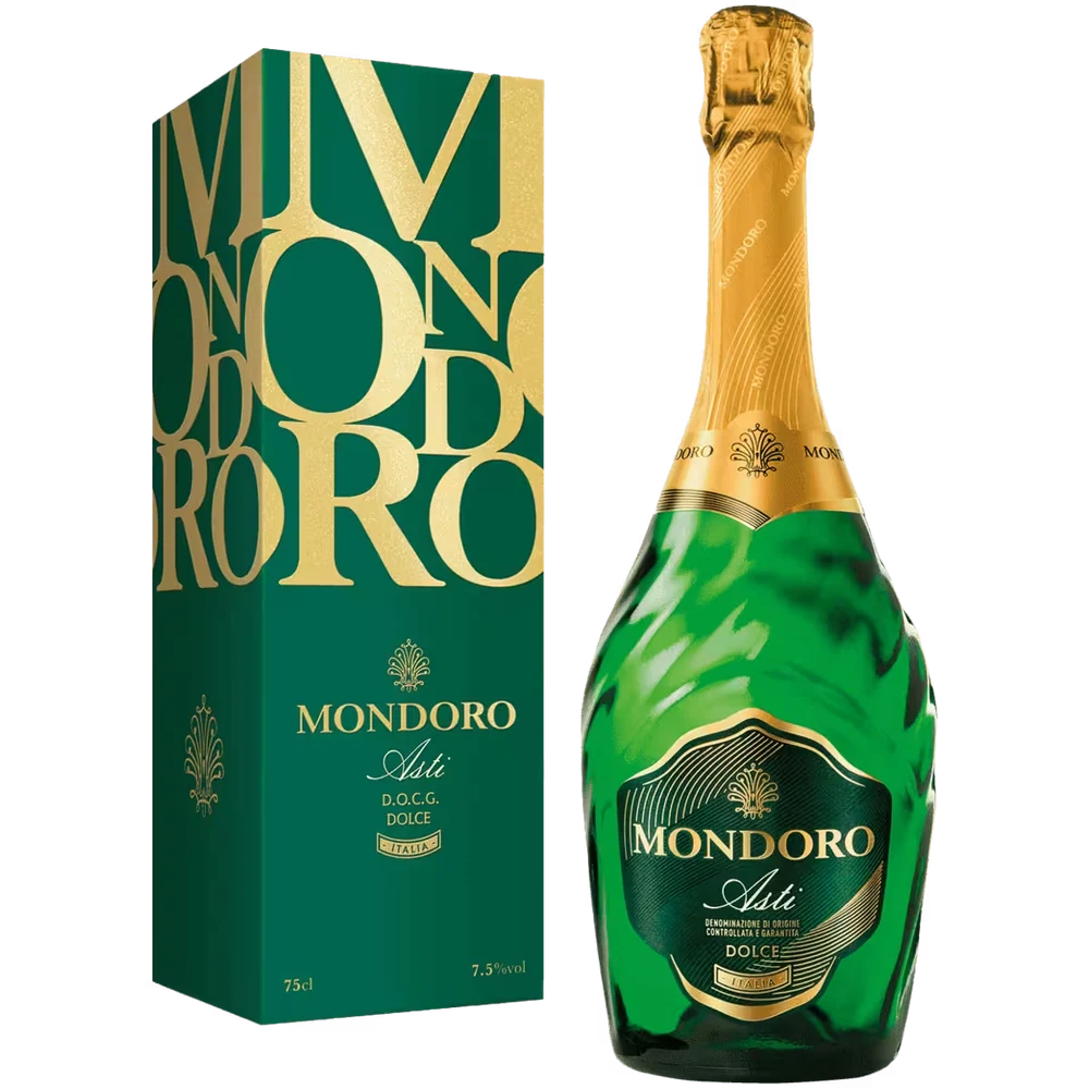 Вино игристое Mondoro Asti белое сладкое 0,75 л в подарочной упаковке — Италия