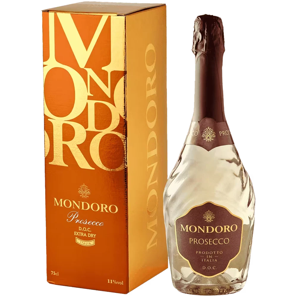 Вино игристое Mondoro Prosecco белое сухое 0,75 л в подарочной упаковке — Италия