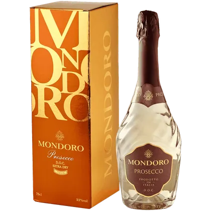 Вино игристое Mondoro Prosecco белое сухое 0,75 л в подарочной упаковке — Италия
