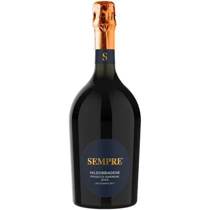 Вино игристое Sempre Valdobbiadene Prosecco Superiore Brut белое брют, 0,75 л — Италия