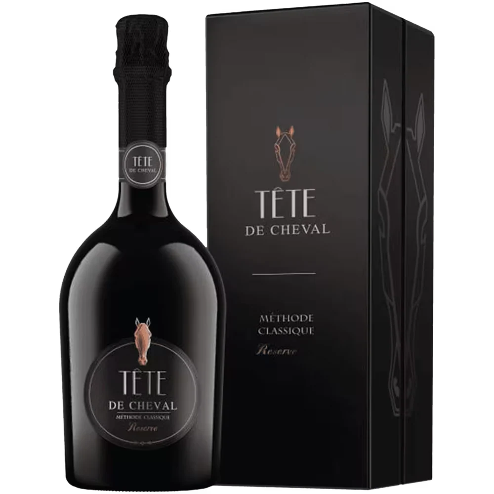 Вино игристое Tete de Cheval Brut Reserve белое брют 0,75 л в подарочной упаковке — Россия