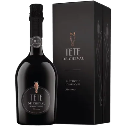 Вино игристое Tete de Cheval Brut Reserve белое брют 0,75 л в подарочной упаковке — Россия