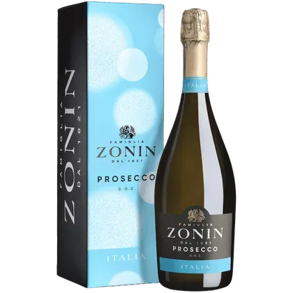 Вино игристое Zonin Prosecco белое брют 0,75 л в подарочной упаковке — Италия