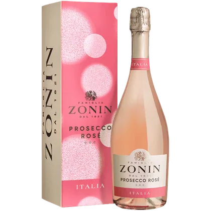 Вино игристое Zonin Prosecco Rose розовое брют 0,75 л в подарочной упаковке — Италия
