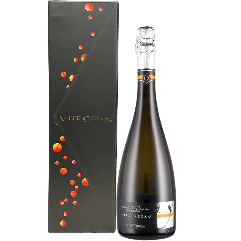 Игристое вино Vite Colte Vallerenza Piemonte DOC Chardonnay Brut (gift box), 0,75 л — Италия