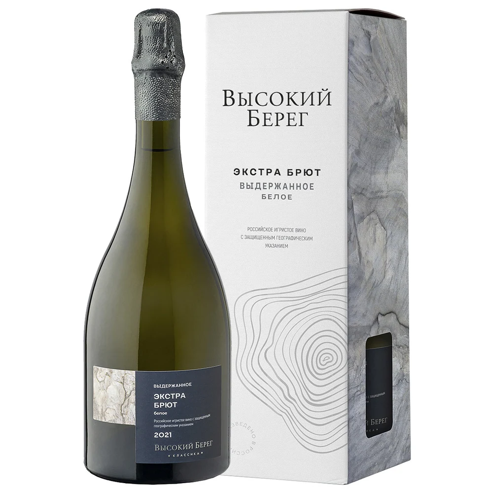 Игристое вино ВЫСОКИЙ БЕРЕГ Классика выдерж. п/у, 0,75 л — Россия