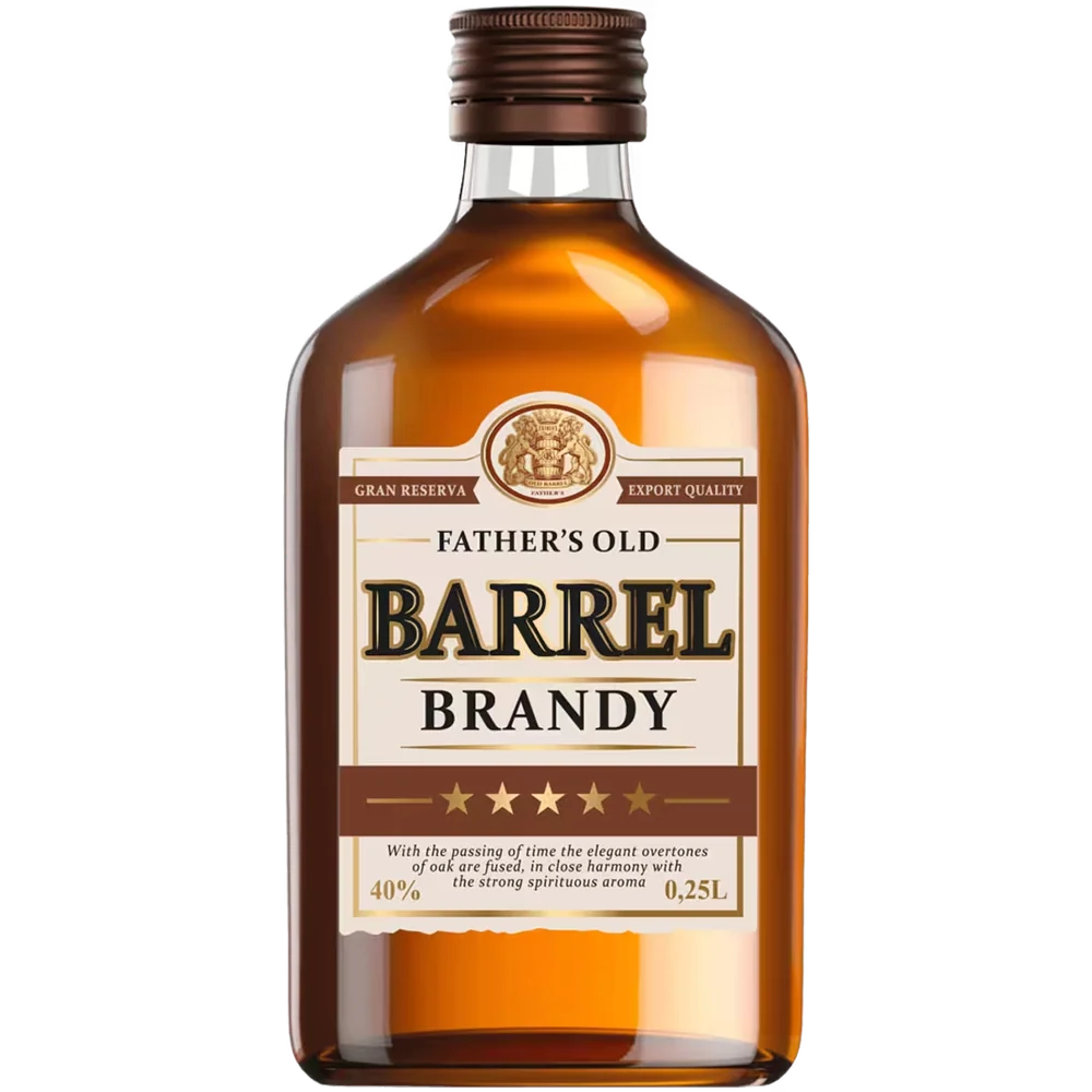 Бренди Father's Old Barrel, 0,25 л — Россия