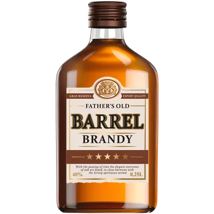 Бренди Father's Old Barrel, 0,25 л — Россия