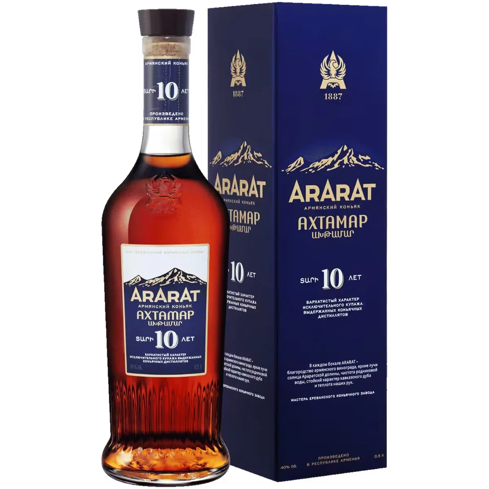 Коньяк Арарат Ахтамар 10 лет 0,5 л в подарочной упаковке — Армения