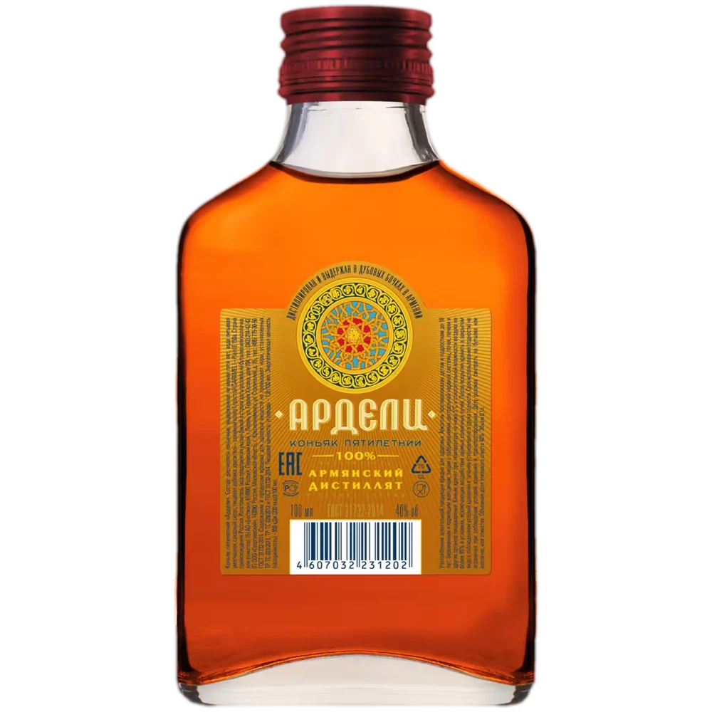 Коньяк Ардели, 0,1 л — Россия