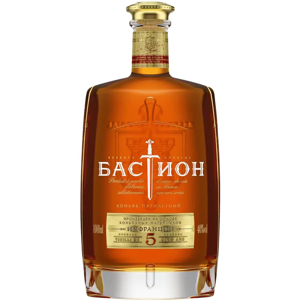 Коньяк Бастион 5 лет, 1 л — Россия