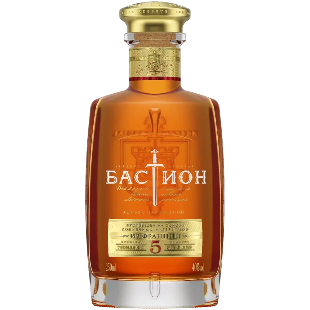 Коньяк Бастион пятилетний, 0,25 л — Россия