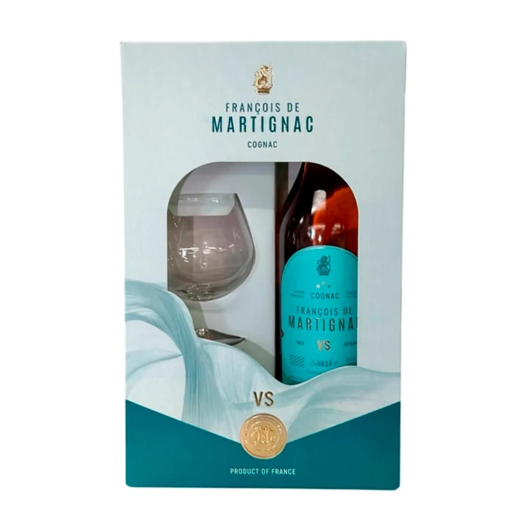 Коньяк Франсуа Де Мартиньяк VS (п/к + бокал), 0,7 л — Франция