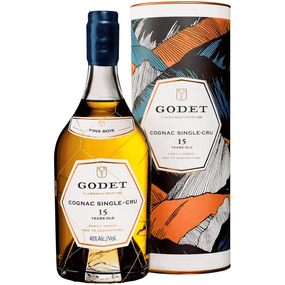 Коньяк Godet Fins Bois Single-Cru 15 лет 0,7 л в подарочной упаковке — Франция