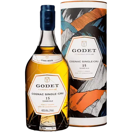 Коньяк Godet Fins Bois Single-Cru 15 лет 0,7 л в подарочной упаковке — Франция