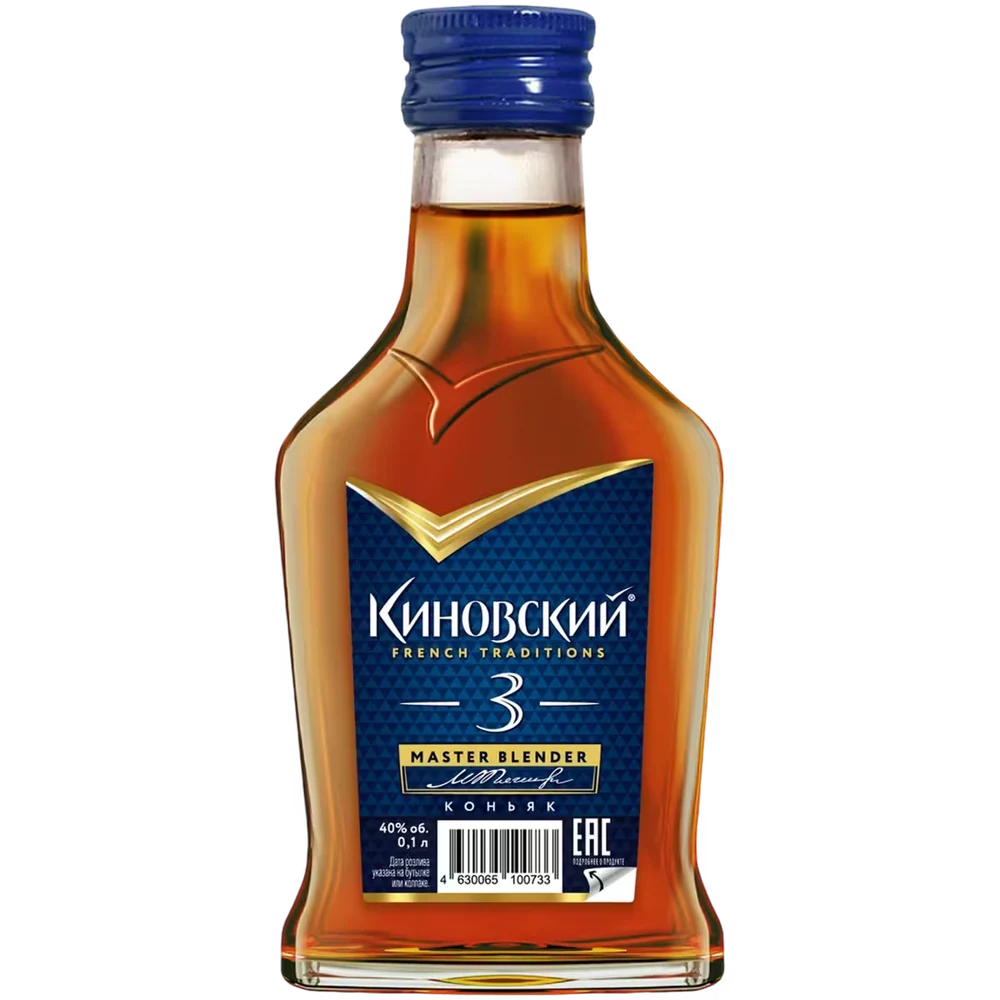 Коньяк Киновский 3 года, 0,1 л — Россия