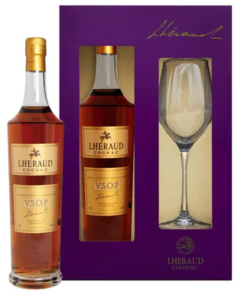 Коньяк Lheraud Cognac VSOP 40% 0,7 л + 1 бокал п/уп — Франция