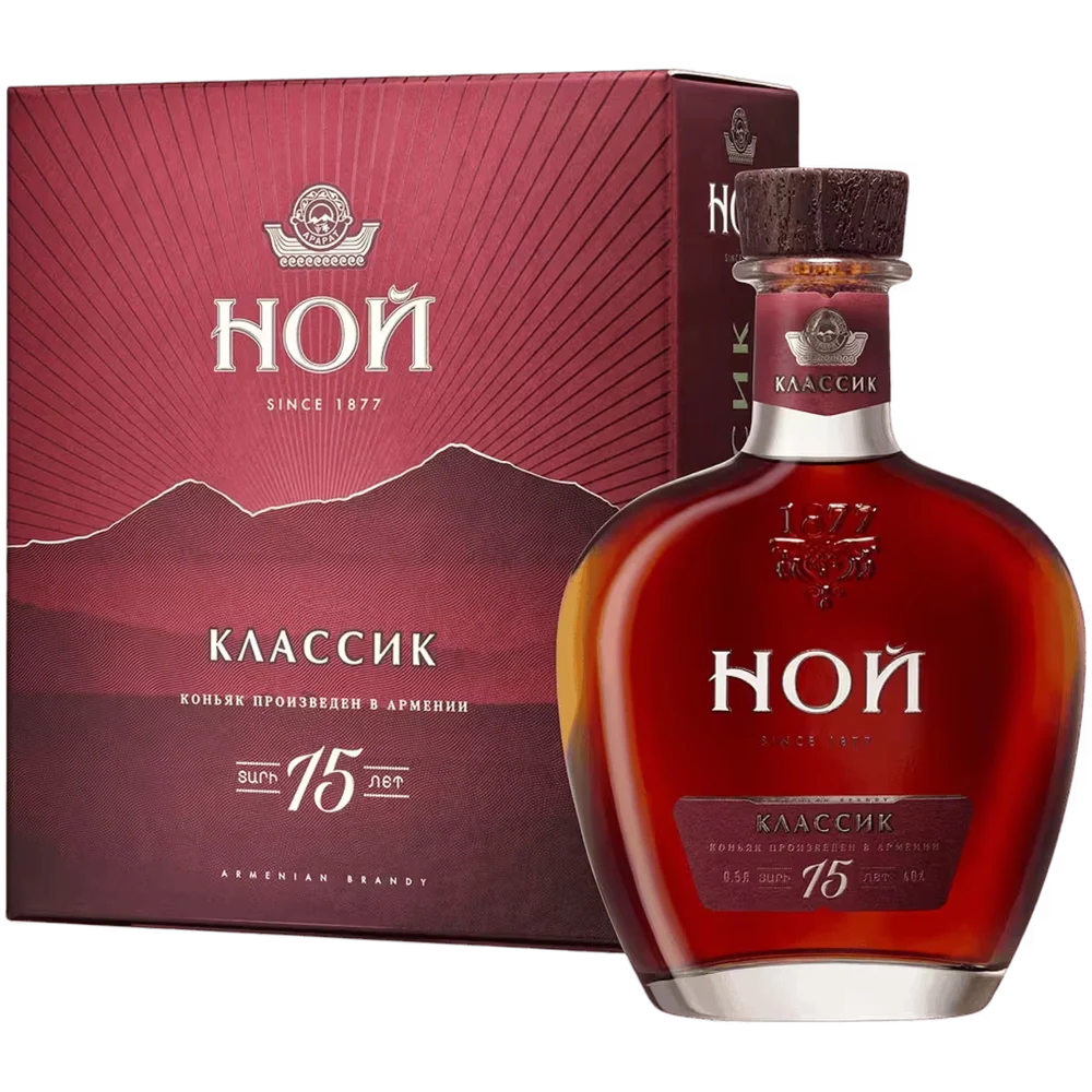 Коньяк Ной Классик 15 лет 0,5 л, в подарочной упаковке — Армения