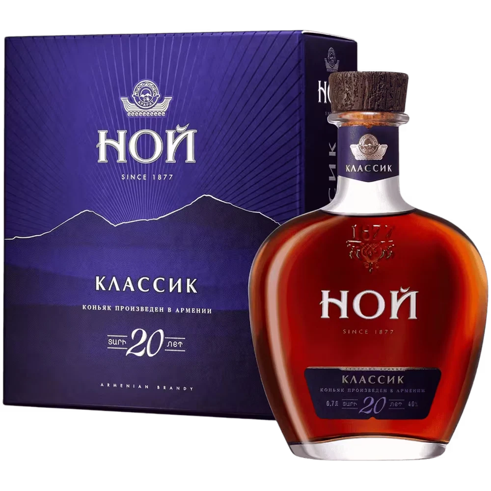 Коньяк Ной Классик 20 лет 0,7 л в подарочной упаковке — Армения