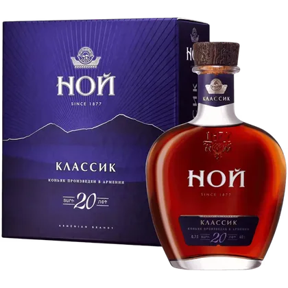 Коньяк Ной Классик 20 лет 0,7 л в подарочной упаковке — Армения