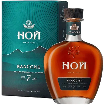 Коньяк Ной Классик 7 лет 0,5 л в подарочной упаковке — Армения