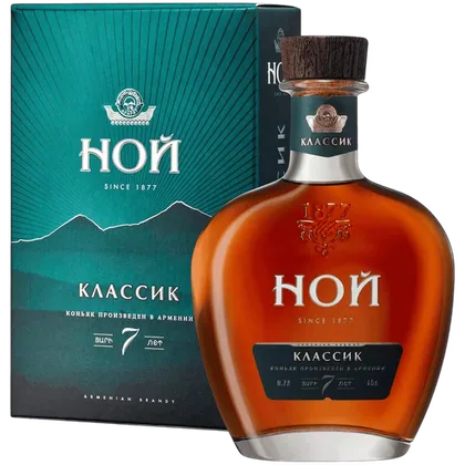 Коньяк Ной Классик 7 лет 0,7 л в подарочной упаковке — Армения