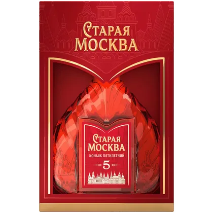 Коньяк Старая Москва 5 лет 0,5 л в подарочной упаковке — Россия