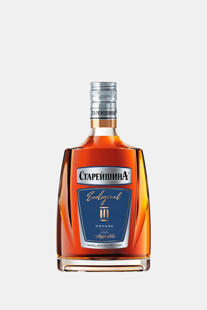 Коньяк Старейшина 3 года, фляга, 0,5 л — Россия