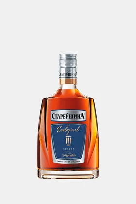 Коньяк Старейшина 3 года, фляга, 0,5 л — Россия