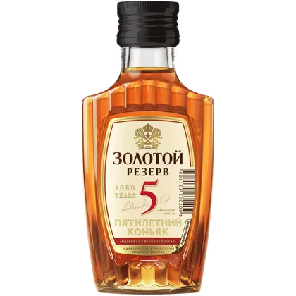 Коньяк Золотой Резерв, 0,1 л — Россия