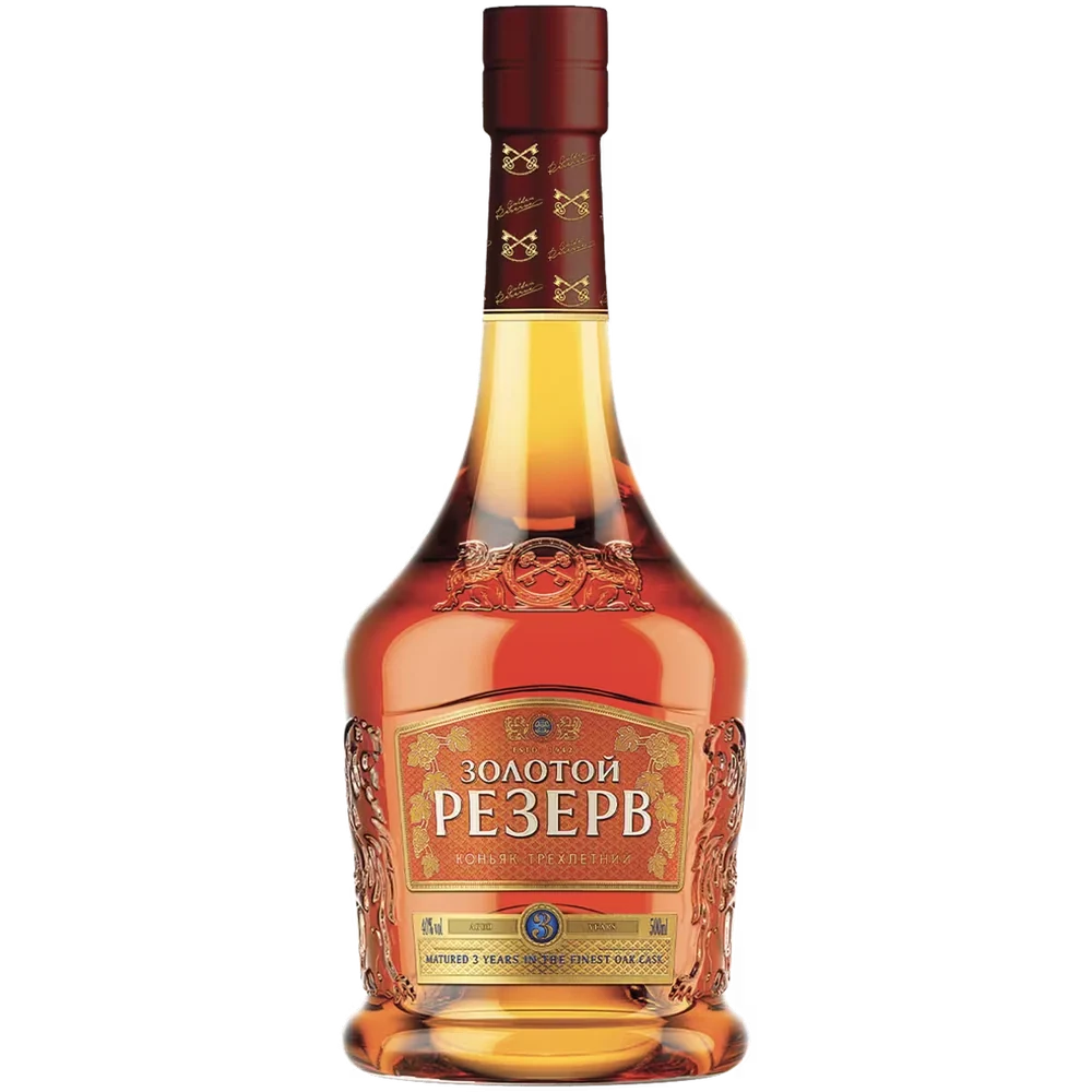 Коньяк Золотой Резерв 3 года, 0,5 л — Россия