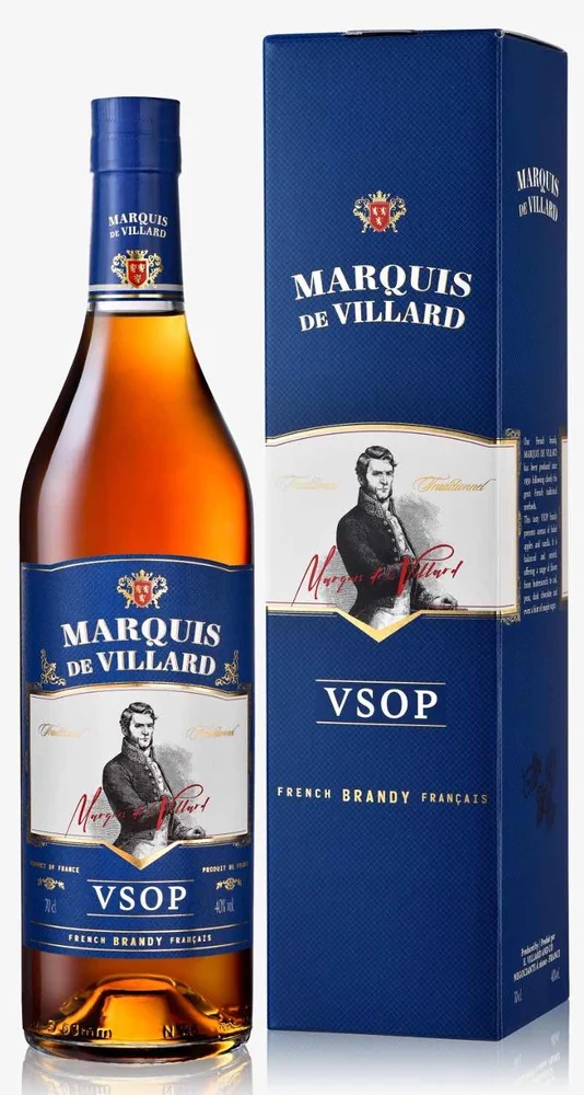 Бренди Маркиз де Вийар VSOP в п/к, 0,7 л — Франция