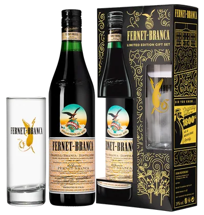 Ликёр Биттер Fernet-Branca в подарочной упаковке со стаканом, 0,7 л — Италия