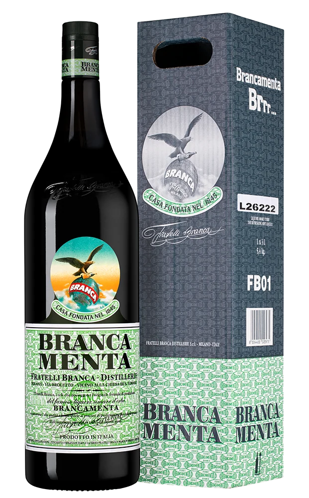 Ликер Branca Menta в подарочной упаковке, 3 л — Италия