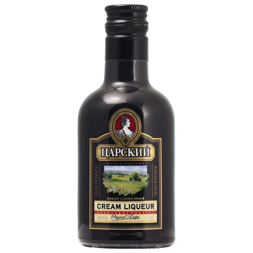 Ликёр Царский Сливочный черный, 0,05 л — Россия