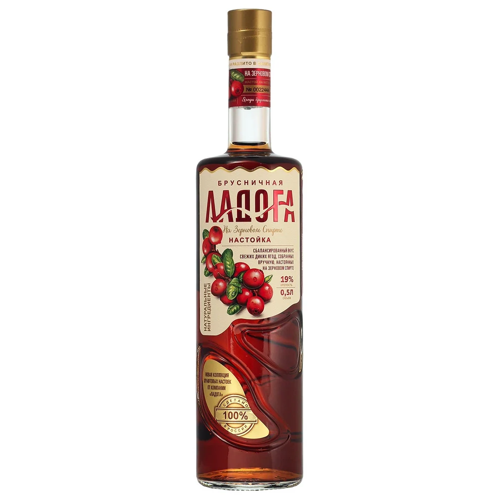 Настойка Ладога Брусничная, 0,5 л — Россия