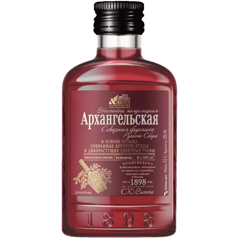 Настойка Архангельская Северная Выдержка Брусника, 0,1 л — Россия