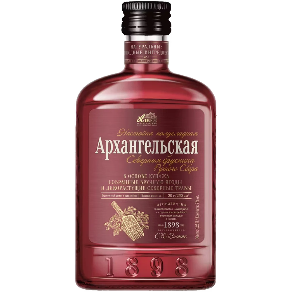 Настойка Архангельская Северная Выдержка Брусника, 0,25 л — Россия