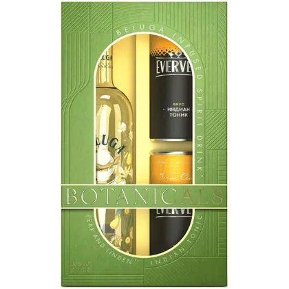 Настойка Beluga Noble Botanicals Pear and Linden 0,7 л в подарочной упаковке + 2 тоника — Россия