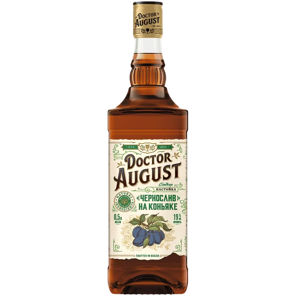 Настойка Doctor August Чернослив на коньяке, 0,5 л — Россия