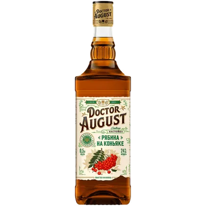 Настойка Doctor August Рябина на коньяке, 0,5 л — Россия