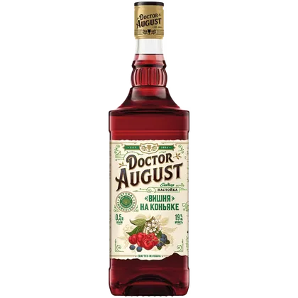 Настойка Doctor August Вишня на коньяке, 0,5 л — Россия