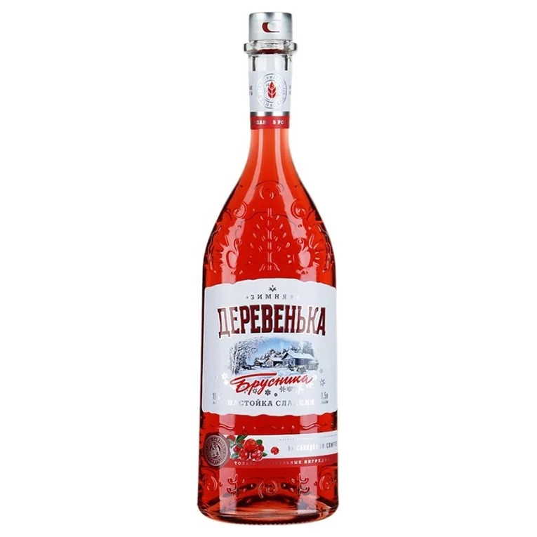 Настойка сладкая Зимняя деревенька Брусника, 0,5 л — Россия