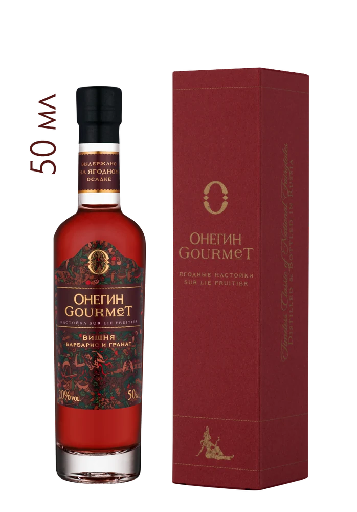 Настойка ягодная сладкая Онегин Gourmet Вишня в подарочной упаковке, 0,05 л — Россия