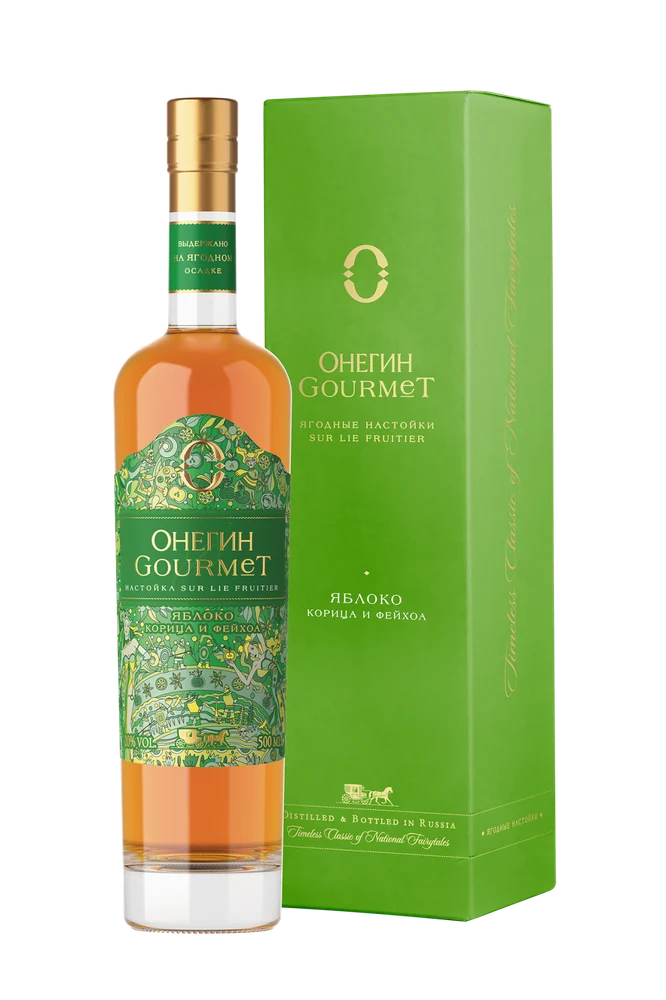 Настойка ягодная сладкая Онегин Gourmet Яблоко в подарочной упаковке, 0,5 л — Россия
