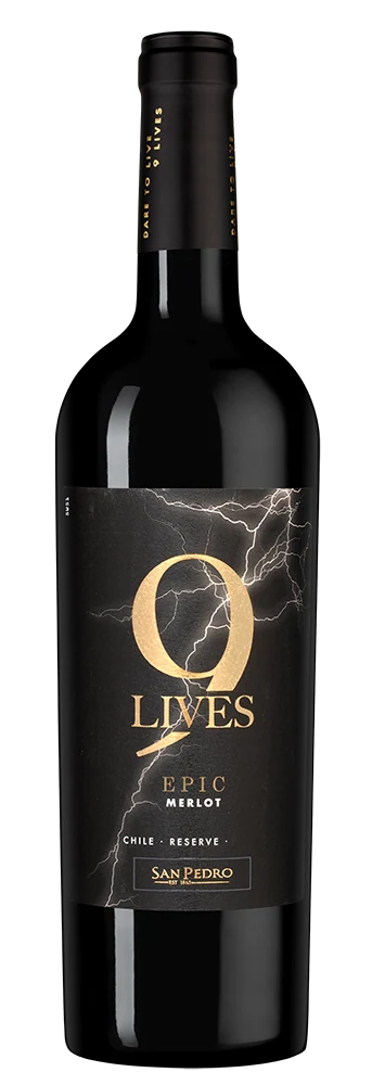 Вино 9 Lives Epic Merlot Reserve, Vina San Pedro, 0,75 л — Чили