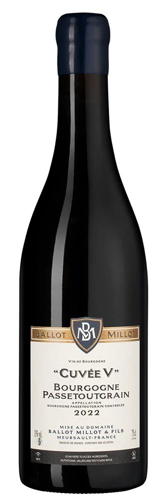 Вино Bourgogne Passetoutgrain Cuvee V, Domaine Ballot Millot et Fils, 0,75 л — Франция