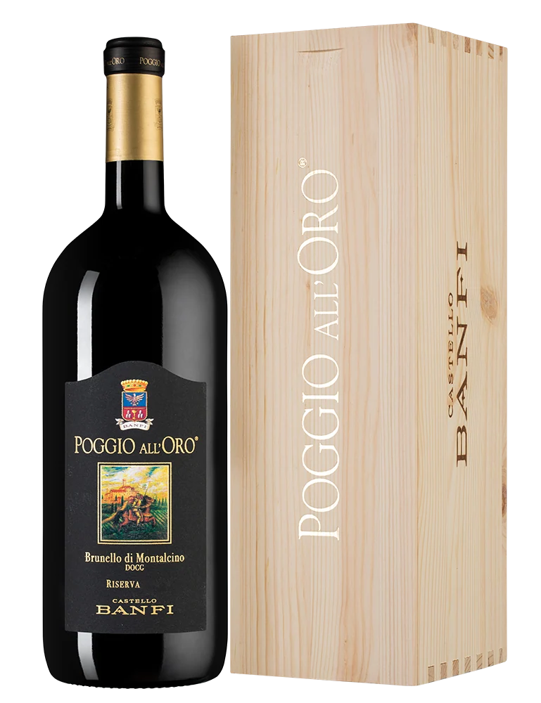 Вино Brunello di Montalcino Poggio All'Oro Riserva в подарочной упаковке, Banfi, 1,5 л — Италия