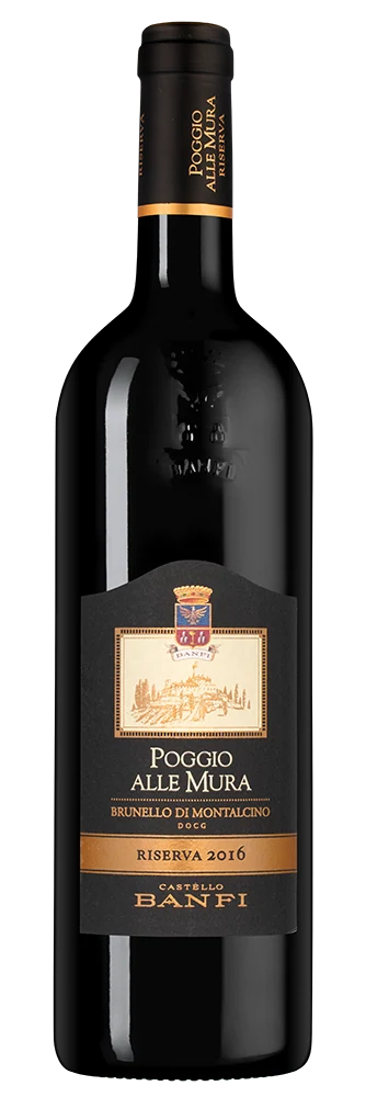 Вино Brunello di Montalcino Poggio alle Mura Riserva, Banfi, 0,75 л — Италия